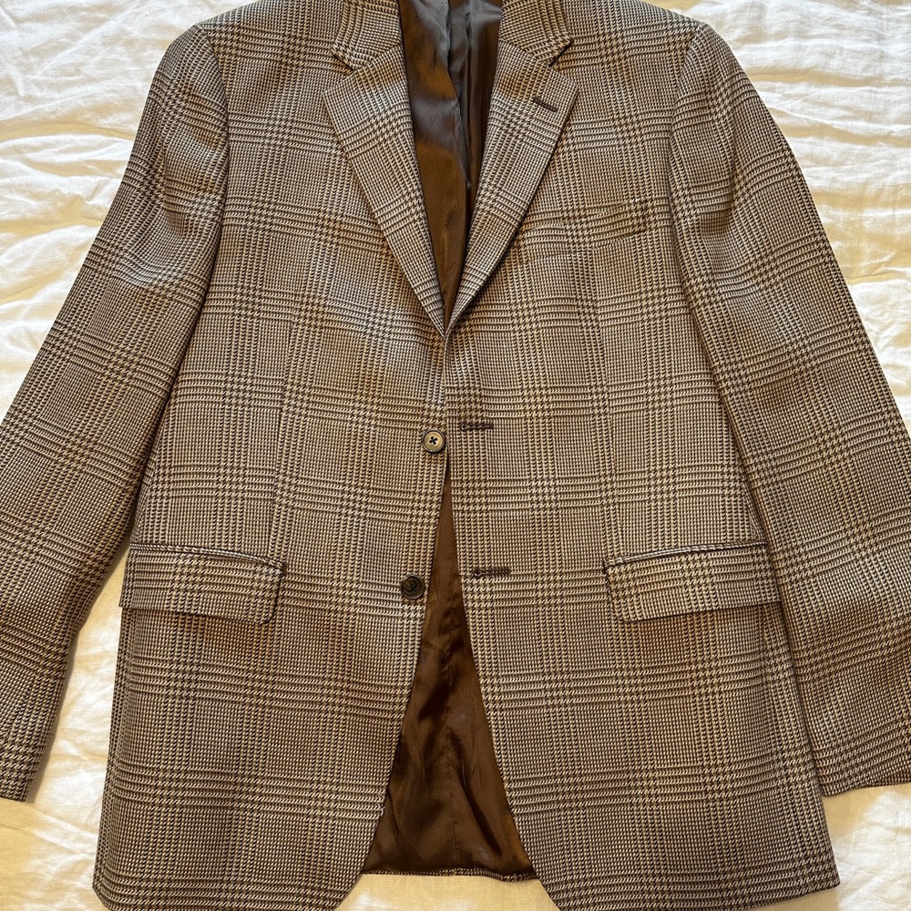 Ralph Lauren Tan Checkered Blazer